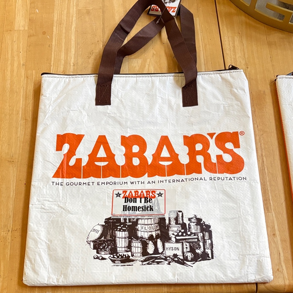 Zabar's White and Orange Tote Bag
